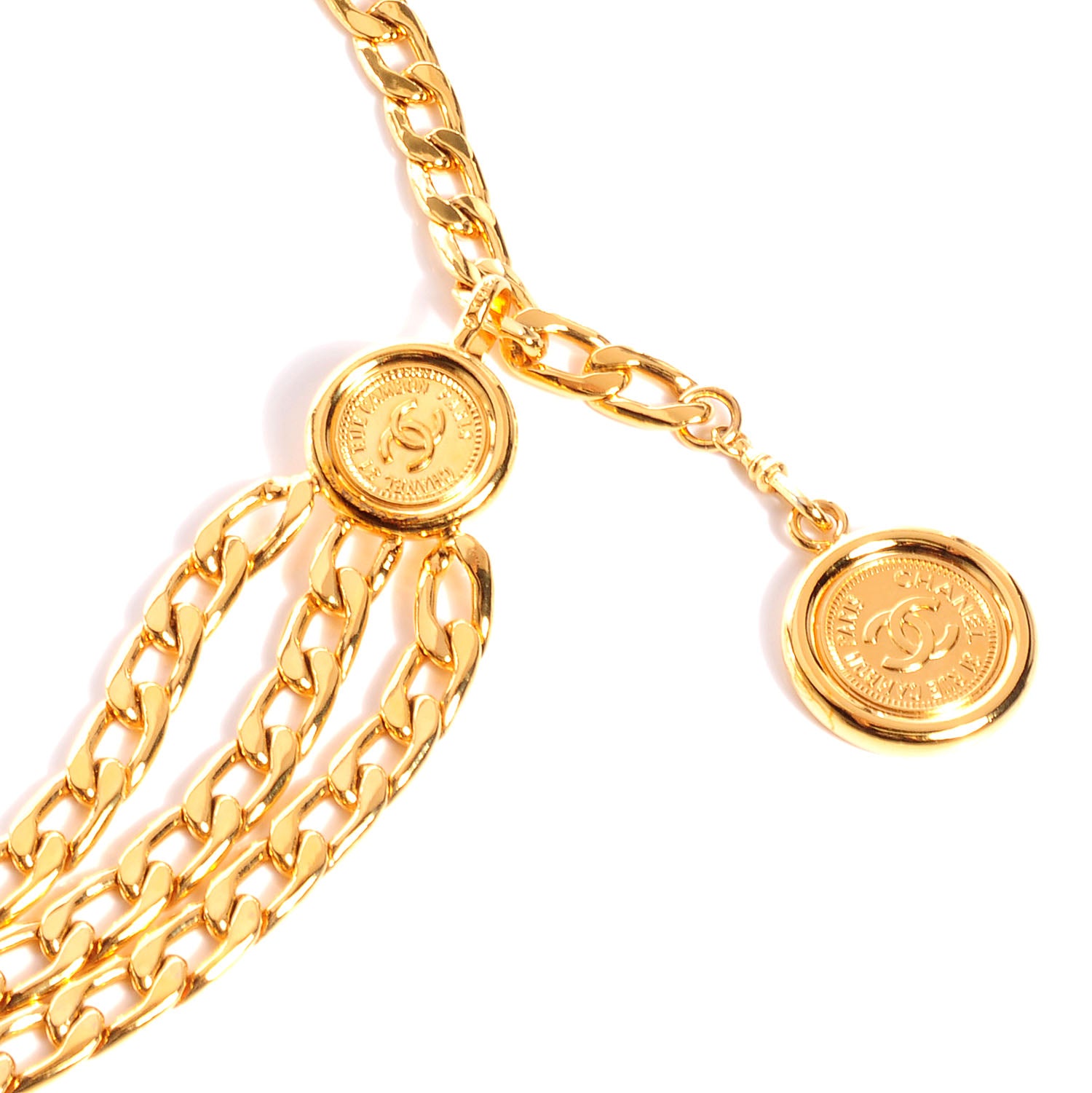 Chanel Chain CC Medallion Belt Gold 3 of 6