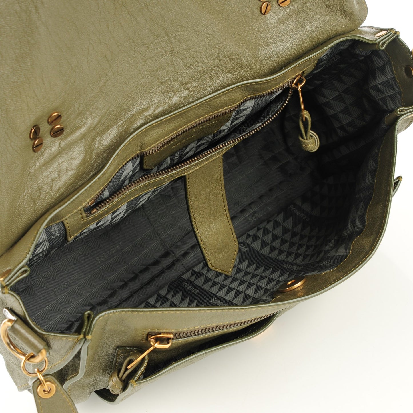 Lambskin Medium PS1 Satchel Dark Olive