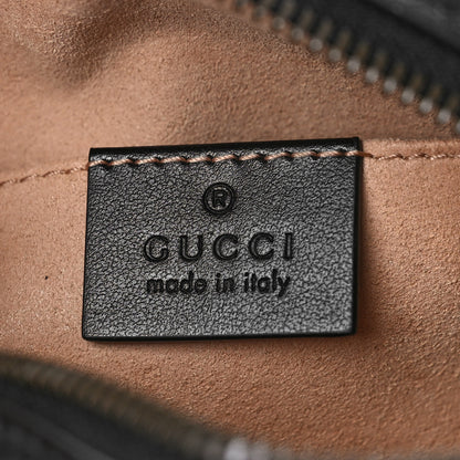 Gucci Calfskin Matelasse Mini GG Marmont Chain Shoulder Bag Black 6 of 9