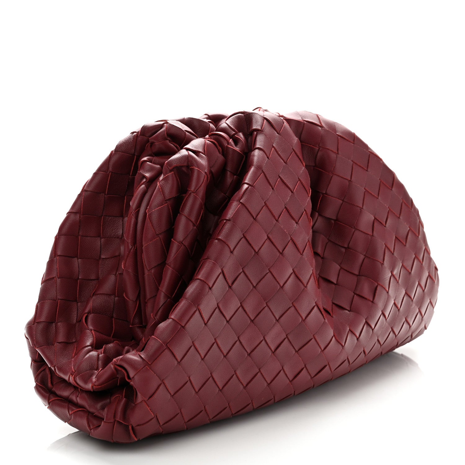 Bottega Veneta Nappa Maxi Intrecciato The Pouch Oversized Clutch Bordeaux 3 of 10
