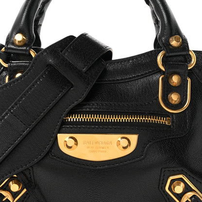 Balenciaga Supple Goatskin Gold Metallic Edge Hardware Mini Le City Uptown Black 9 of 11