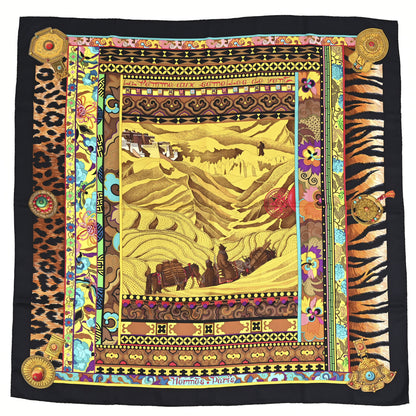 Hermes Silk La Femme Aux Semelles de Vent Shawl 140 1 of 4