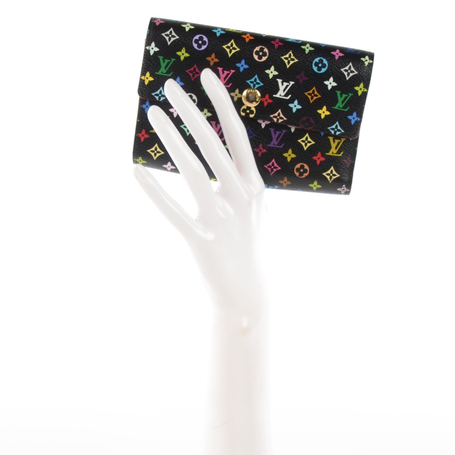 Louis Vuitton Monogram Multicolor Alexandra Wallet Black 2 of 7