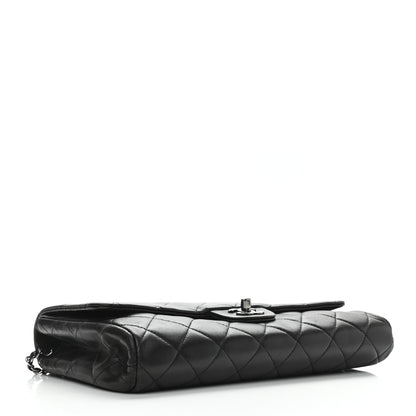 Chanel Lambskin Quilted Clutch With Chain Flap Black 4 of 12