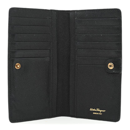 Salvatore Ferragamo Grained Calfskin Gancini Continental Wallet Black 5 of 8