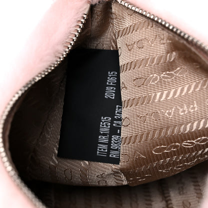 Prada Shearling Mini Re-Edition 2000 Bag Orchidea 9 of 10
