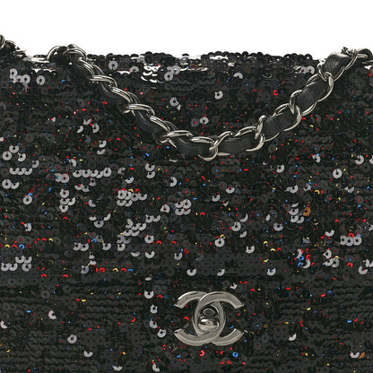 Chanel Sequin Small Single Flap Black Multicolor 8 of 10