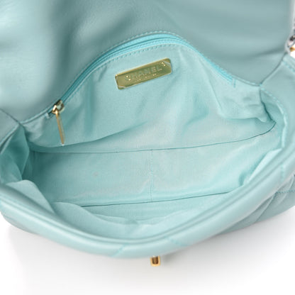 Chanel Lambskin Quilted Medium Chanel 19 Flap Light Blue 5 of 10