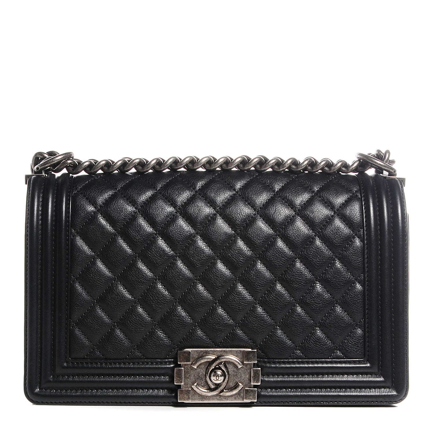 Chanel Calfskin Quilted Medium Boy Flap Black 1 of 7