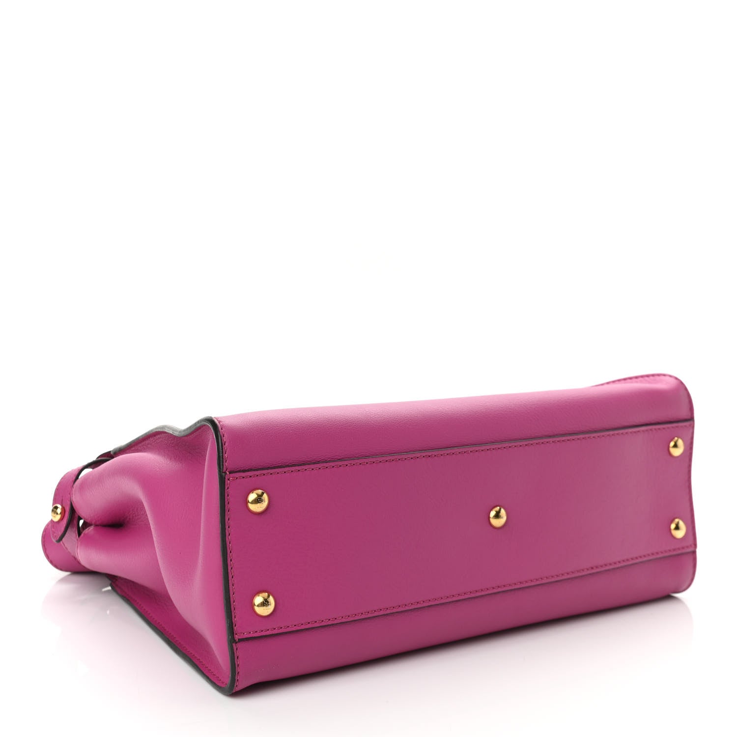 Fendi Vitello Seta Medium Peekaboo Iconic Satchel Magenta 4 of 9