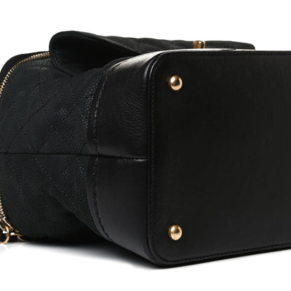 Chanel Iridescent Grained Calfskin Quilted Globe Trotter Vanity Case Black 8 of 16