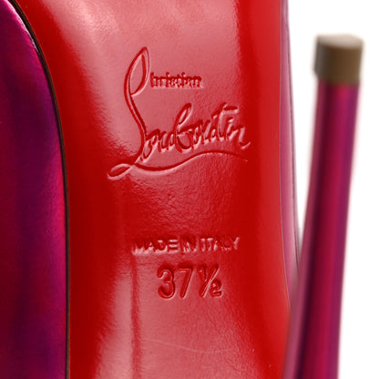 Christian Louboutin Metallic Patent Psychic Hot Chick 100 Pumps 37.5 Fuxia 7 of 8