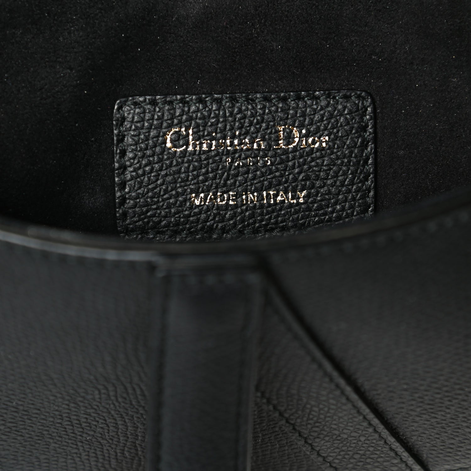 Christian Dior Grained Calfskin Mini Saddle Bag Black 14 of 15