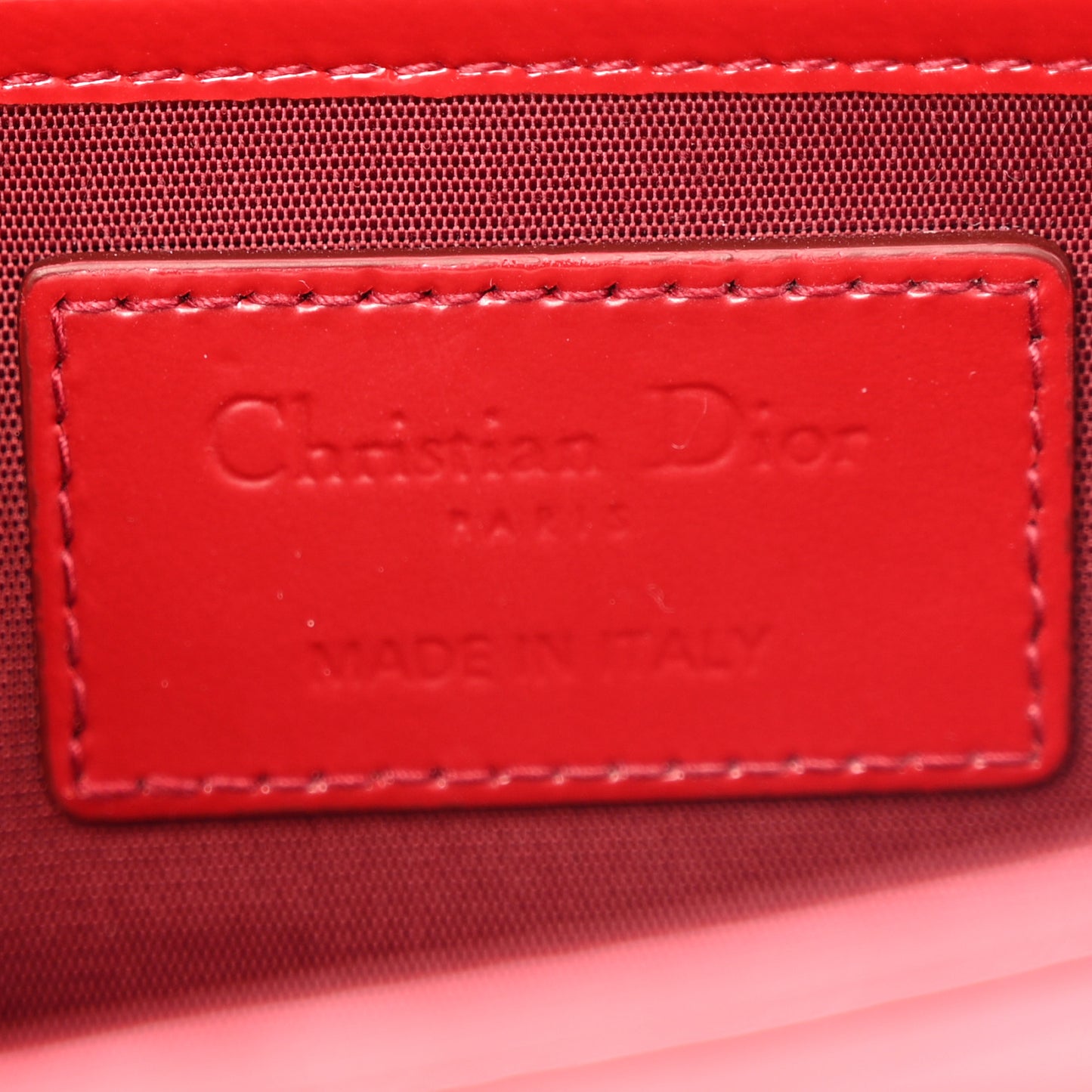 Patent Cannage Lady Dior Convertible Clutch Red