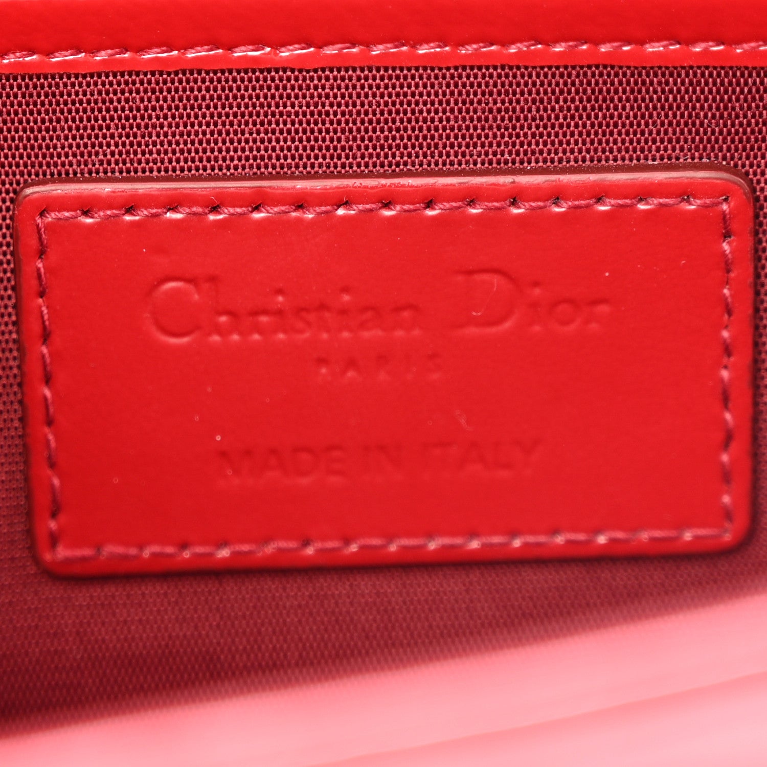 Christian Dior Patent Cannage Lady Dior Convertible Clutch Red 6 of 12