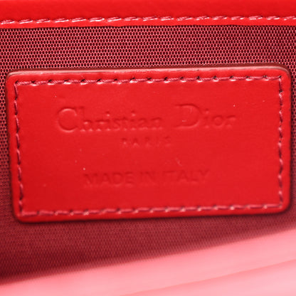 Christian Dior Patent Cannage Lady Dior Convertible Clutch Red 6 of 12
