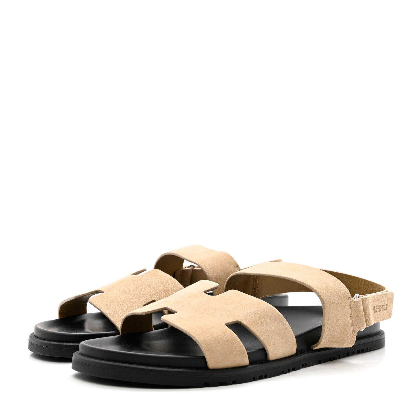 Suede Goatskin Mens Genius Sandals 45 Beige Argile