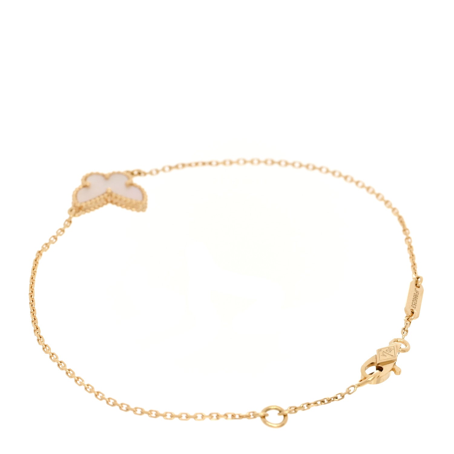 Van Cleef & Arpels 18K Yellow Gold Mother of Pearl Sweet Alhambra Butterfly Bracelet 3 of 7