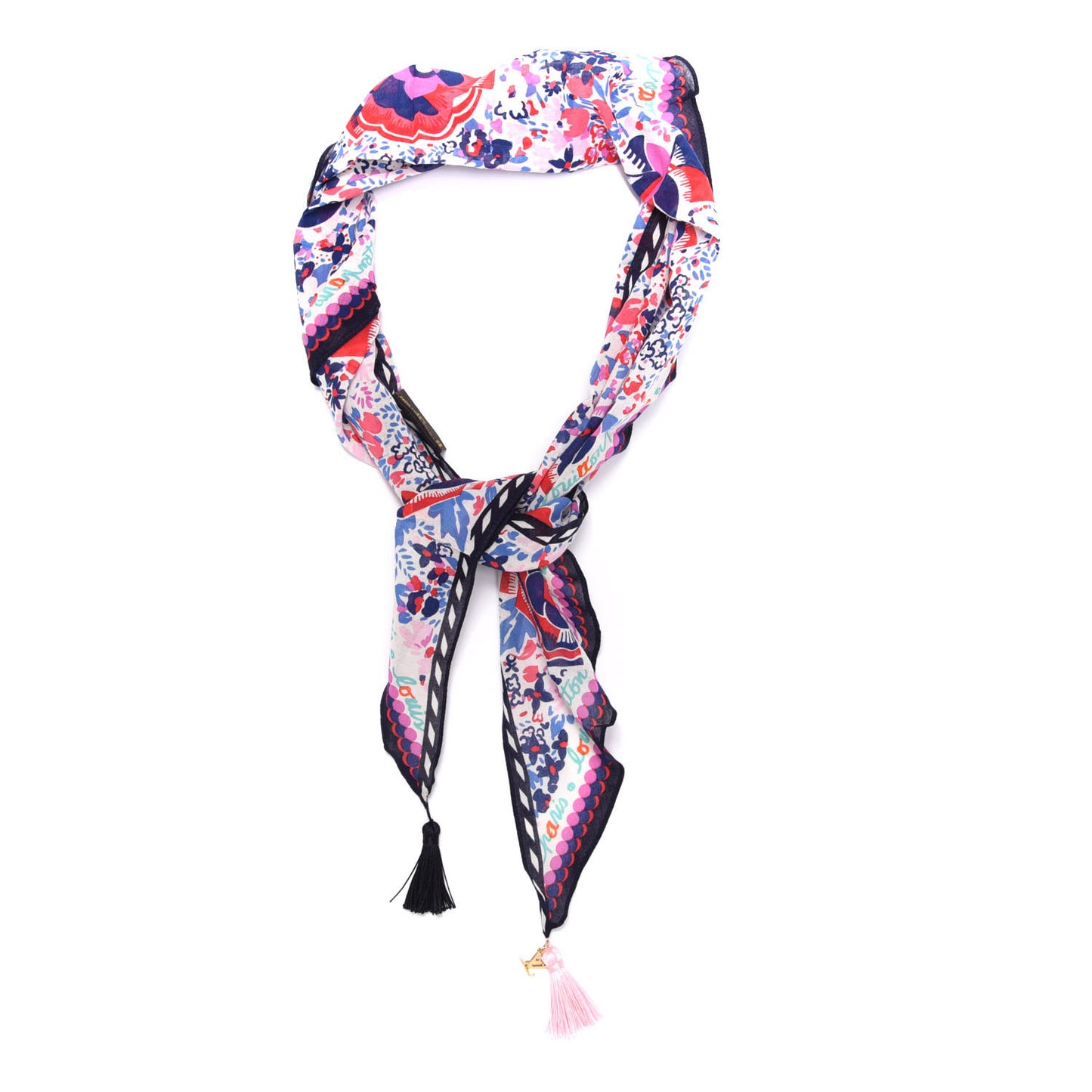 Cotton Daisy Triangle Scarf Blue Lagoon