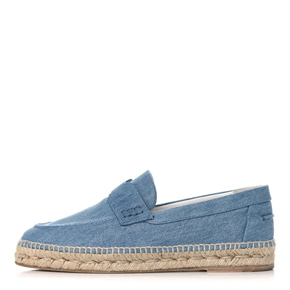 Hermes Denim Canvas Womens Trip Espadrilles 39 Bleu Clair 1 of 7