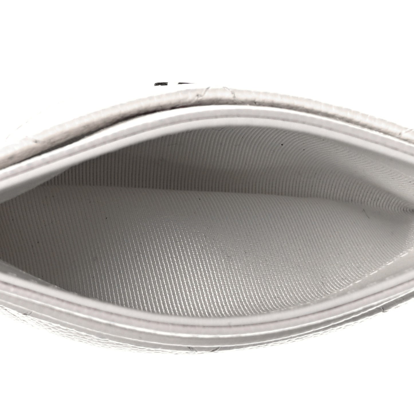 Caviar Quilted Card Holder White