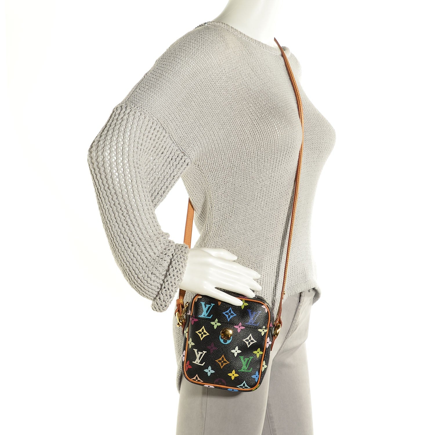 Louis Vuitton Monogram Multicolor Rift Black 2 of 7