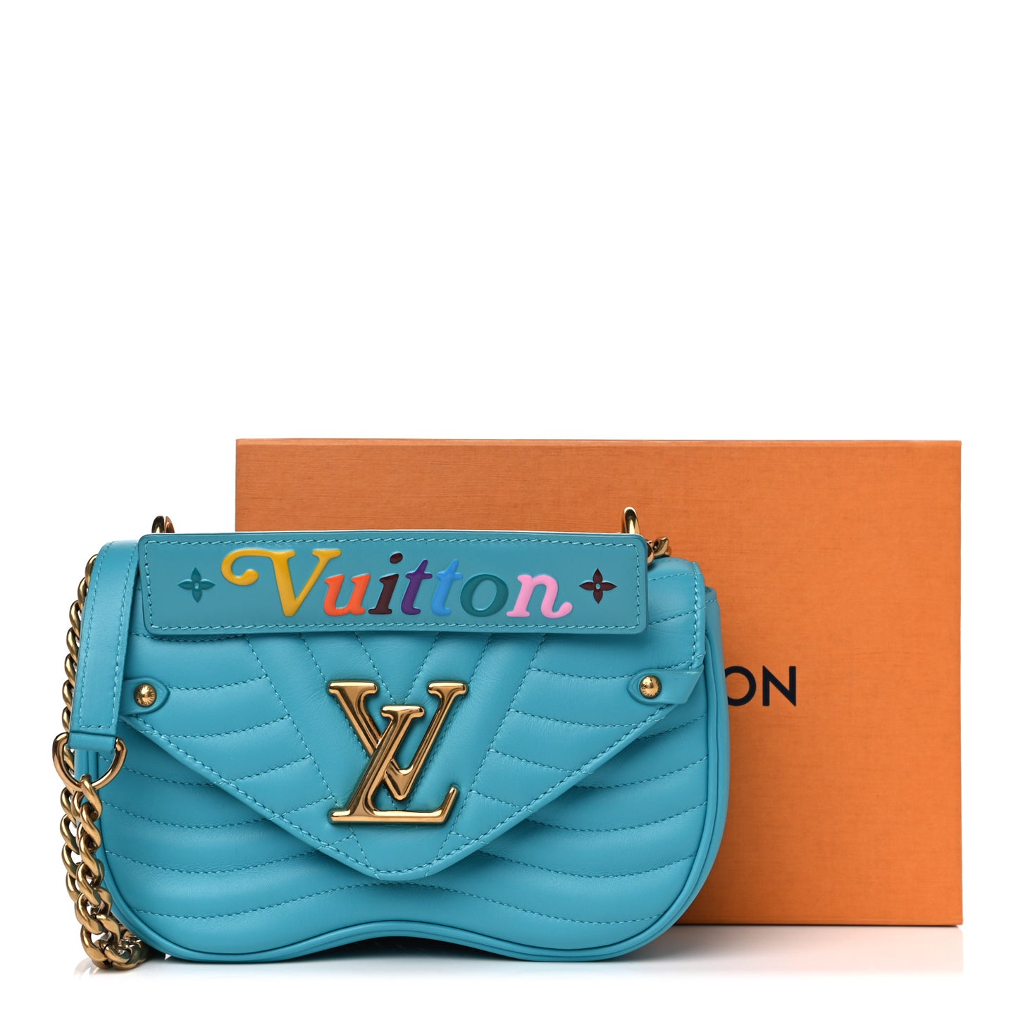 Calfskin New Wave Chain PM Malibu Green