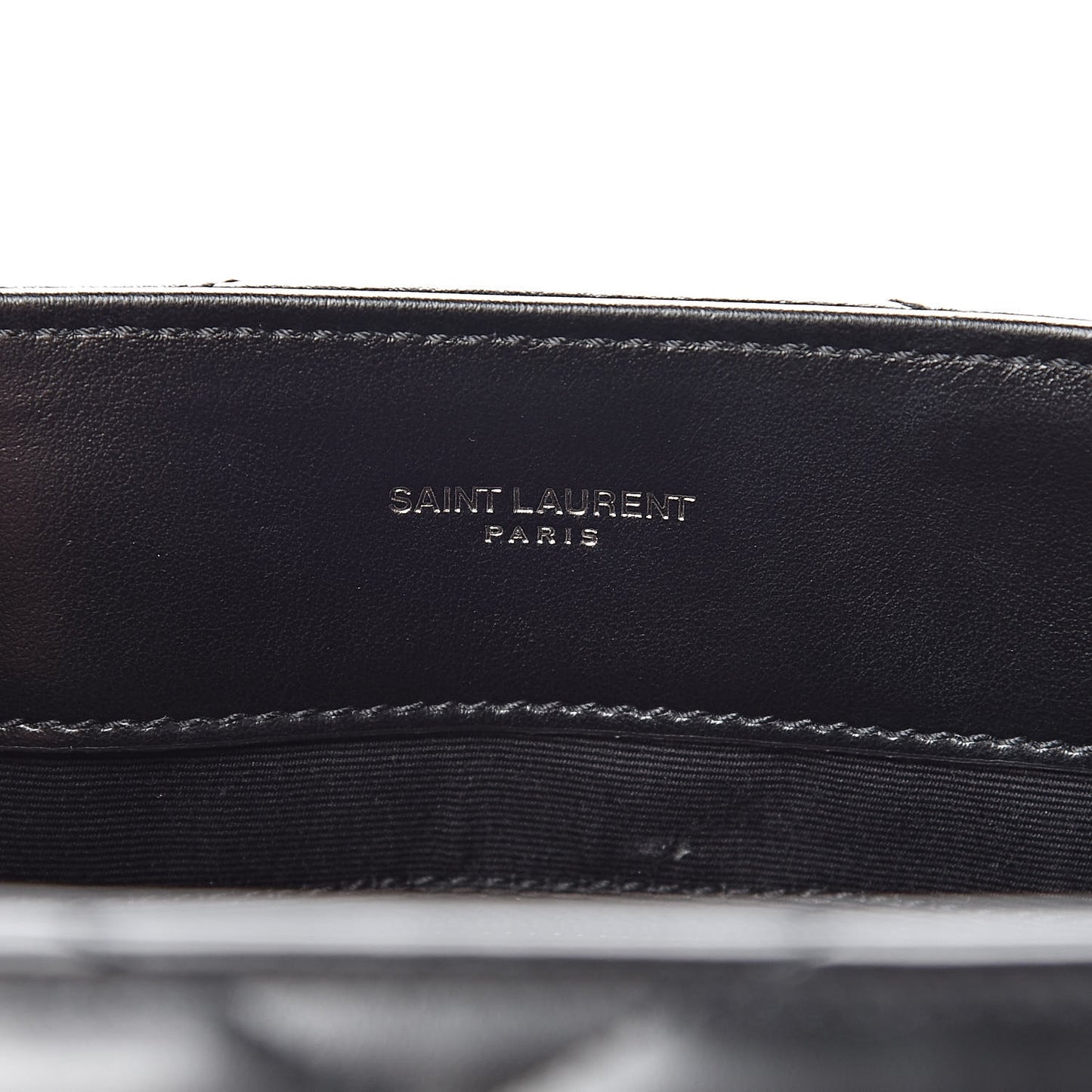 Calfskin Y Quilted Monogram Medium Loulou Chain Satchel Black