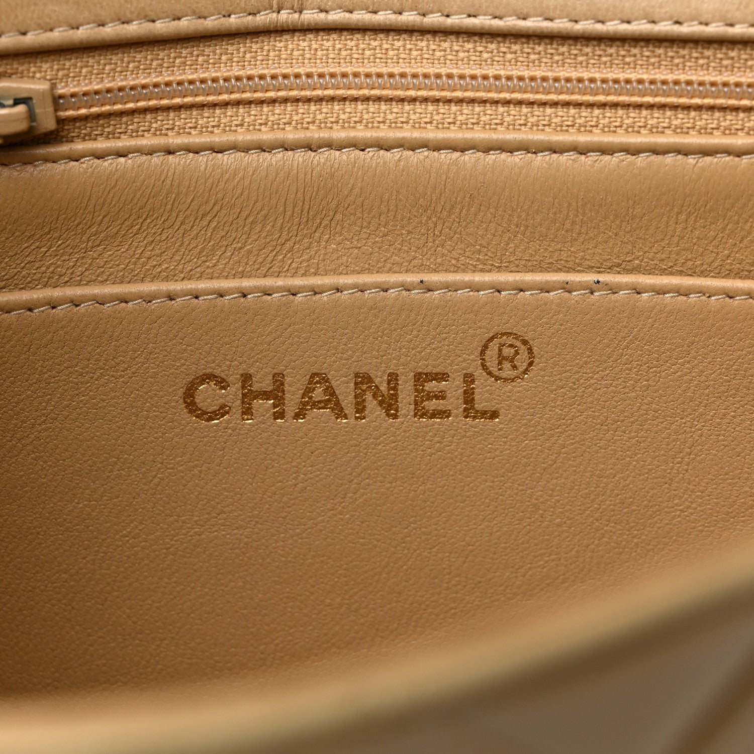 Chanel Lambskin Quilted Small Single Flap Beige 6 of 14