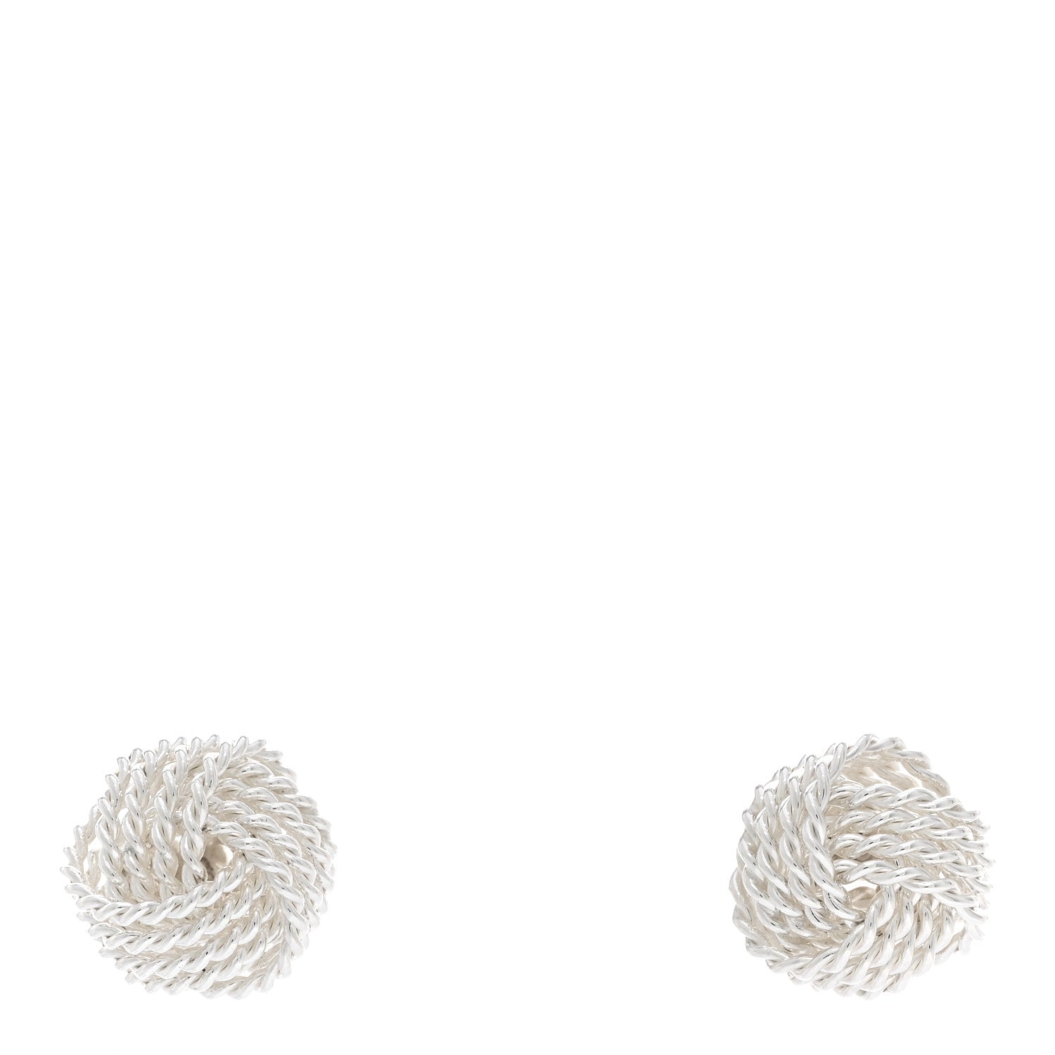 Tiffany Sterling Silver Twist Knot Earrings 1 of 4