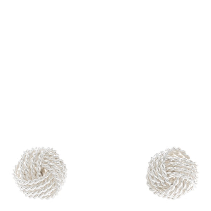 Tiffany Sterling Silver Twist Knot Earrings 1 of 4
