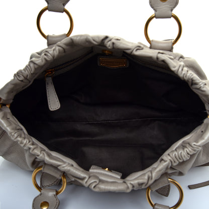 Miu Miu Vitello Shine Top Handle Satchel Cammeo 5 of 8