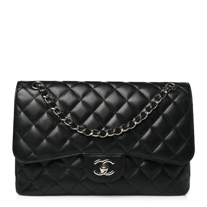 Chanel Caviar Quilted Jumbo Double Flap Black 1 of 12