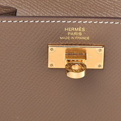 Hermes Epsom Kelly Pocket Compact Wallet Etoupe 6 of 8