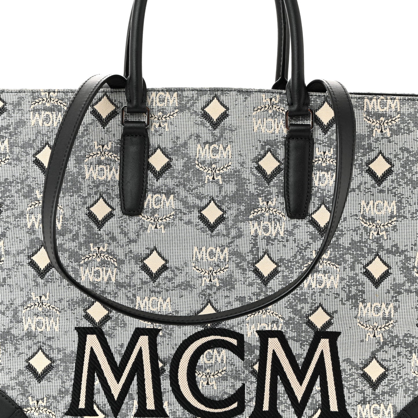 Nappa Jacquard Monogram Large Tote Grey