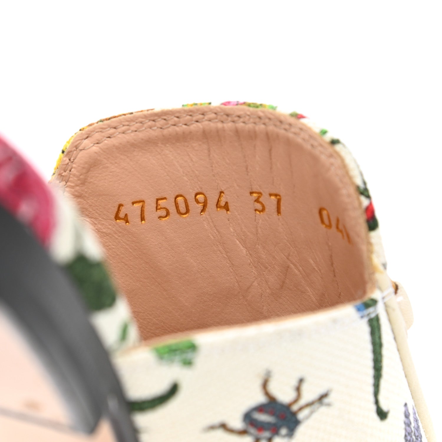 Gucci Canvas Flora Womens Princetown Slippers 37 White Multicolor 8 of 11