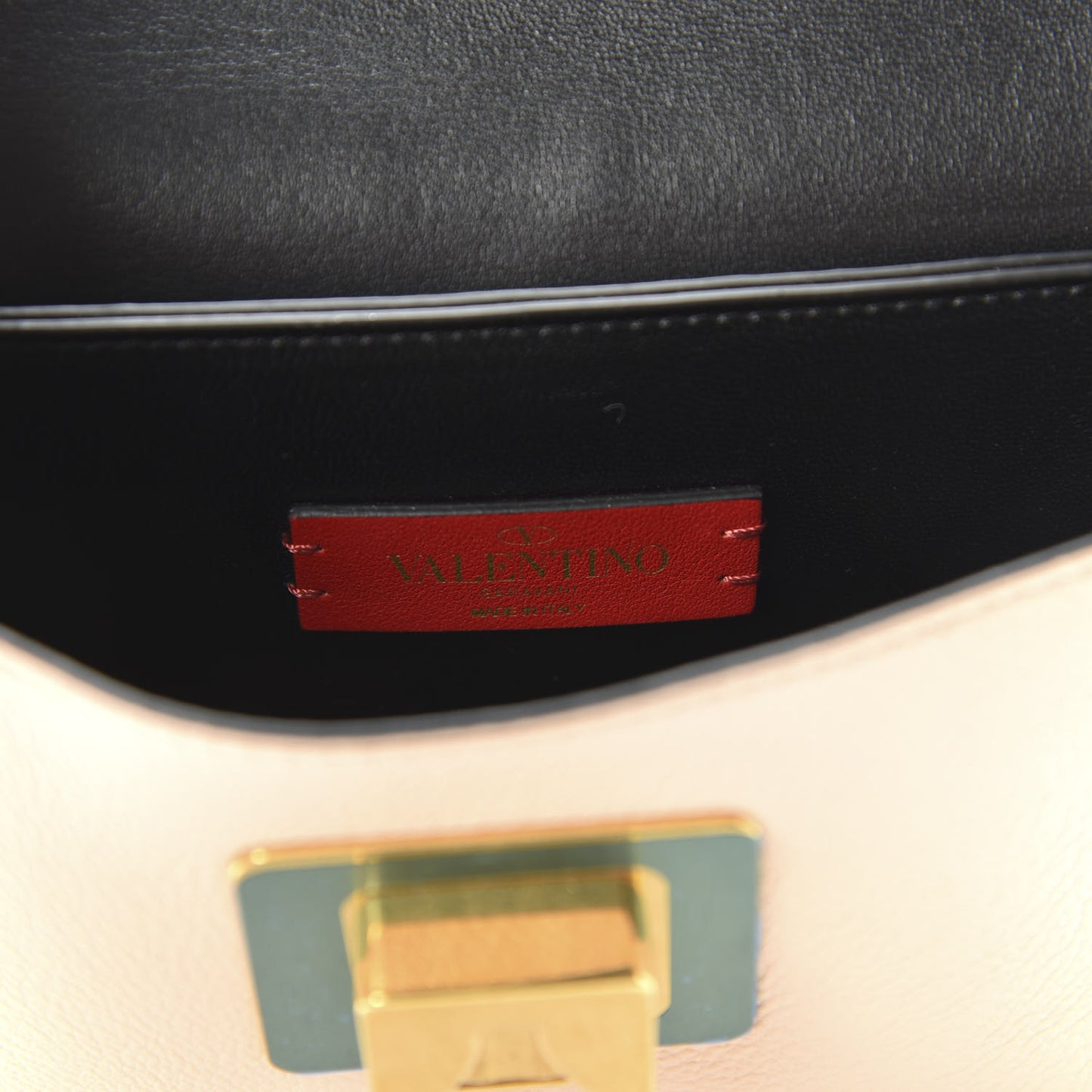 Smooth Calfskin Small VRing Crossbody Bag Rose Cannelle Light Ivory Cerise