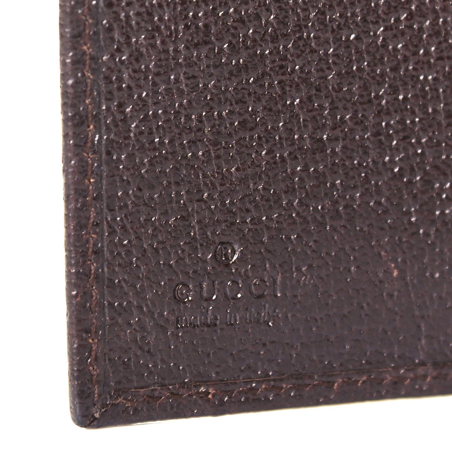 Monogram Card Case Flap Dark Brown