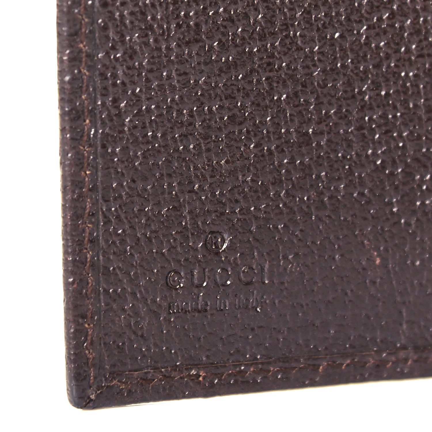 Gucci Monogram Card Case Flap Dark Brown 7 of 8