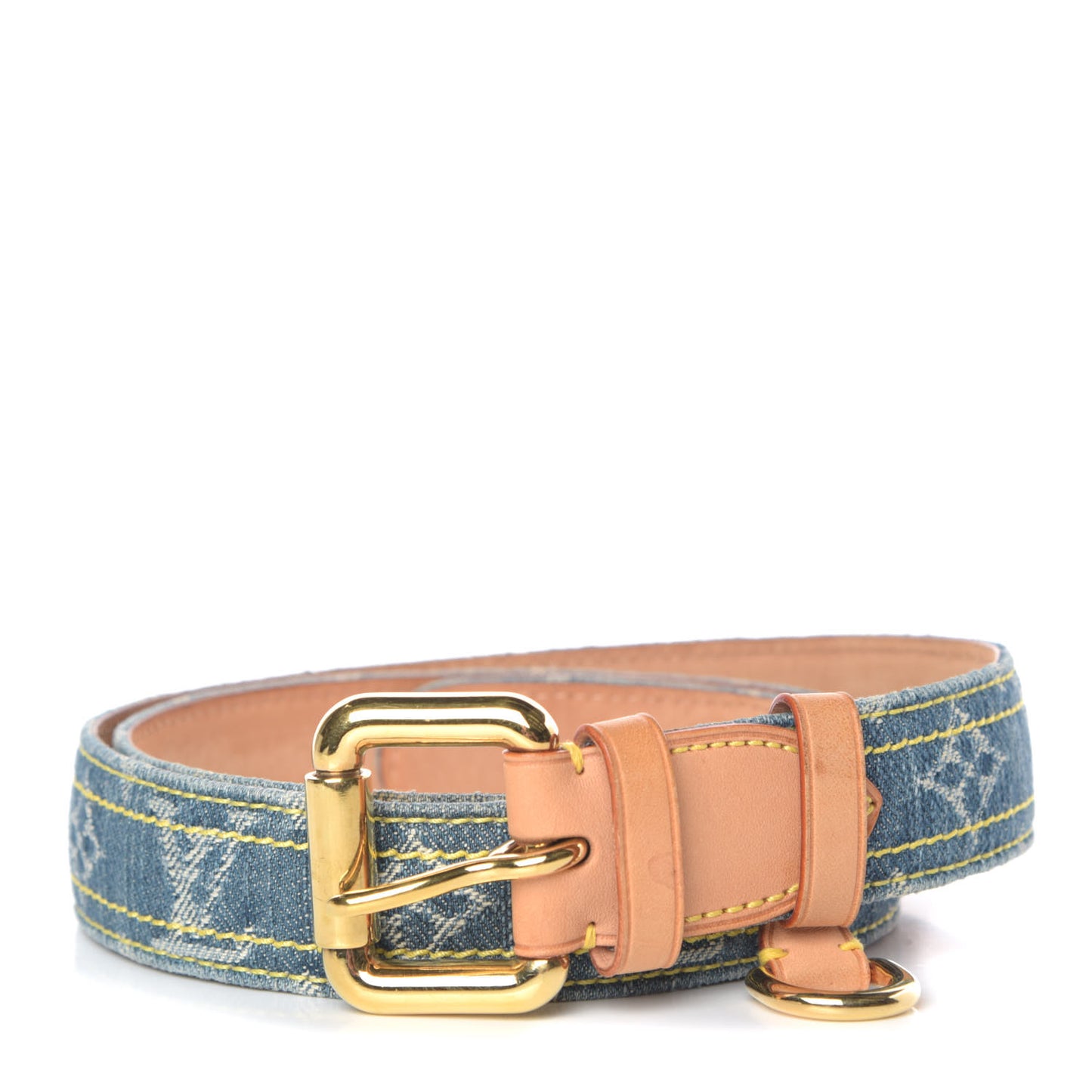 Monogram Denim Belt 90 36 Blue
