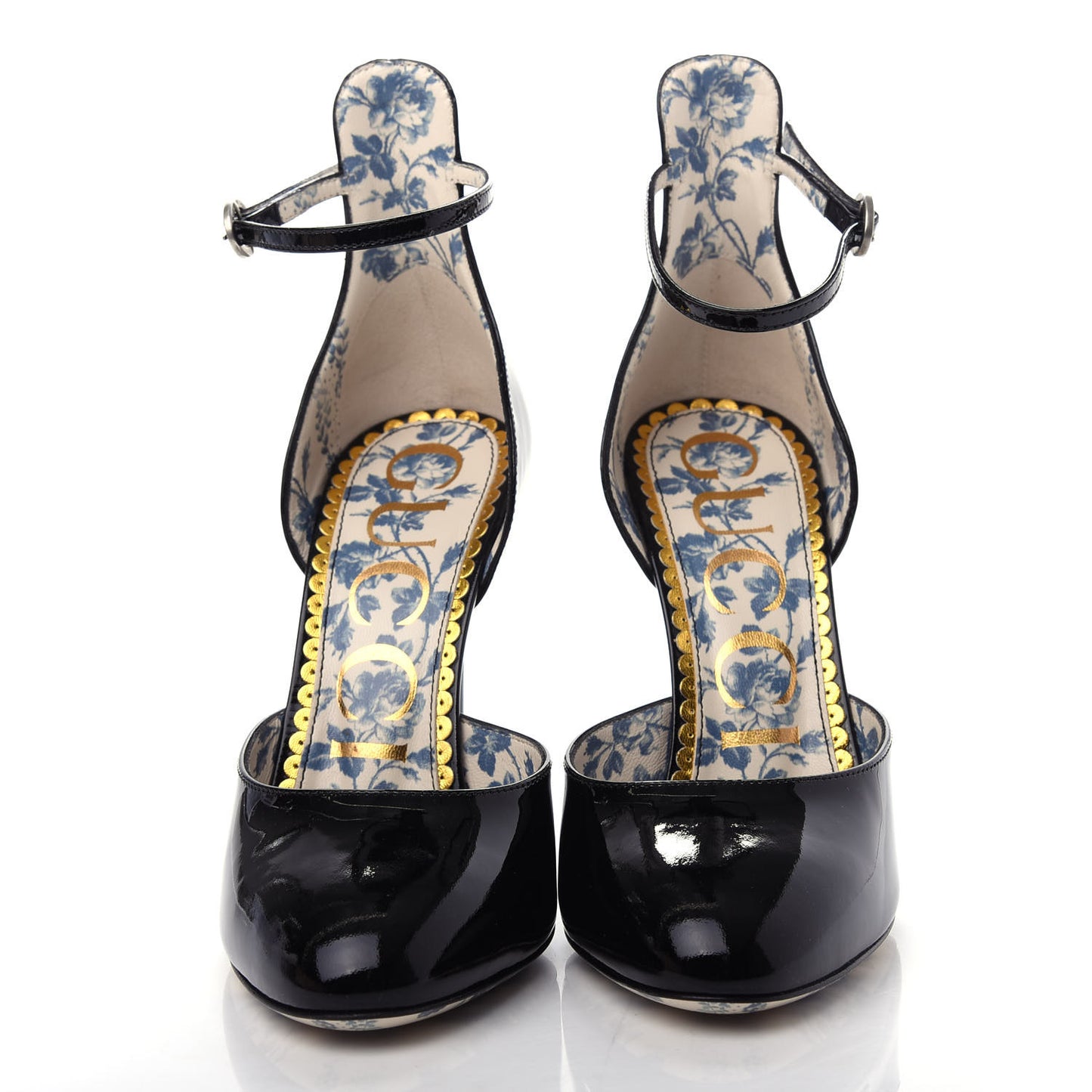 Patent Daisy Ankle Strap d'Orsay 105 Pumps 36 Black