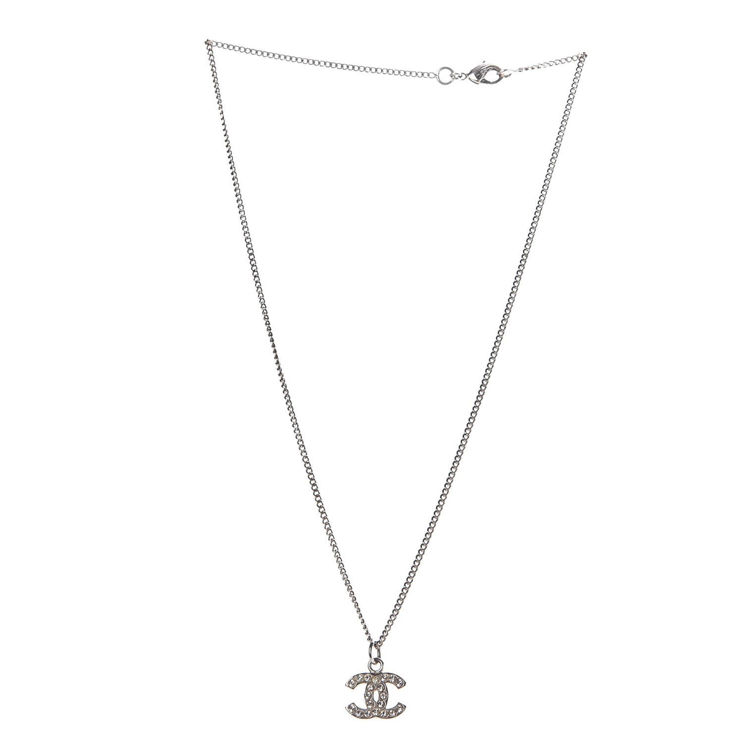 Crystal Timeless CC Necklace Silver