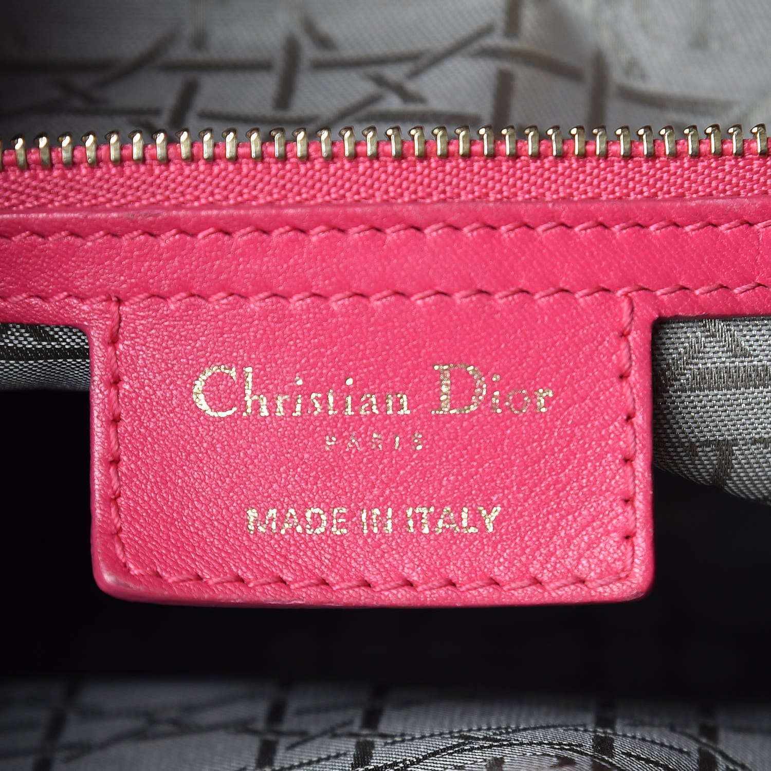 Christian Dior Lambskin Cannage Large Lady Dior Fuchsia 7 of 17