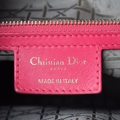 Christian Dior Lambskin Cannage Large Lady Dior Fuchsia 7 of 17
