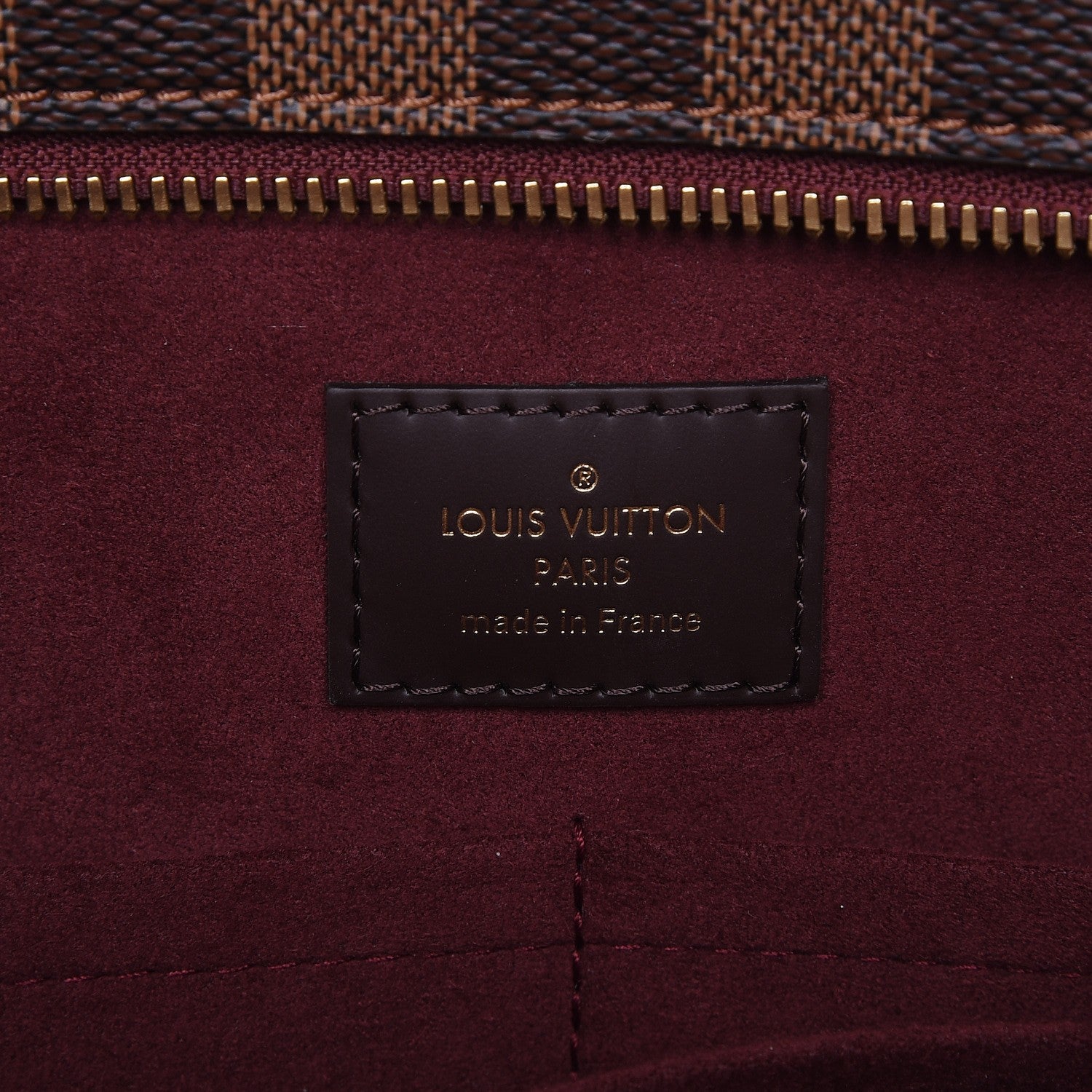 Louis Vuitton Damier Ebene Taurillon Jersey Bordeaux 7 of 9