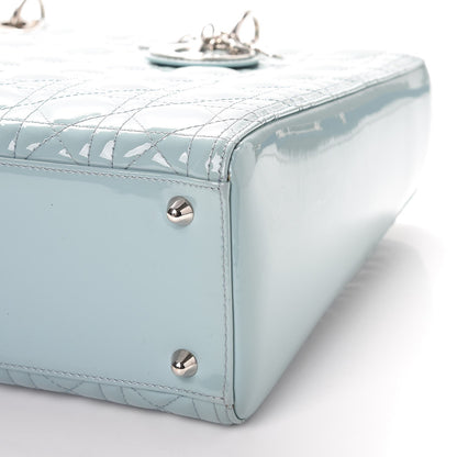 Christian Dior Patent Cannage Large Lady Dior Light Blue 11 of 12