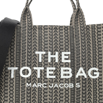 Marc Jacobs Cotton Jacquard Monogram Medium The Traveler Tote Bag Beige Multicolor 9 of 14