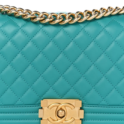 Chanel Calfskin Quilted Medium Boy Flap Turquoise 8 of 10