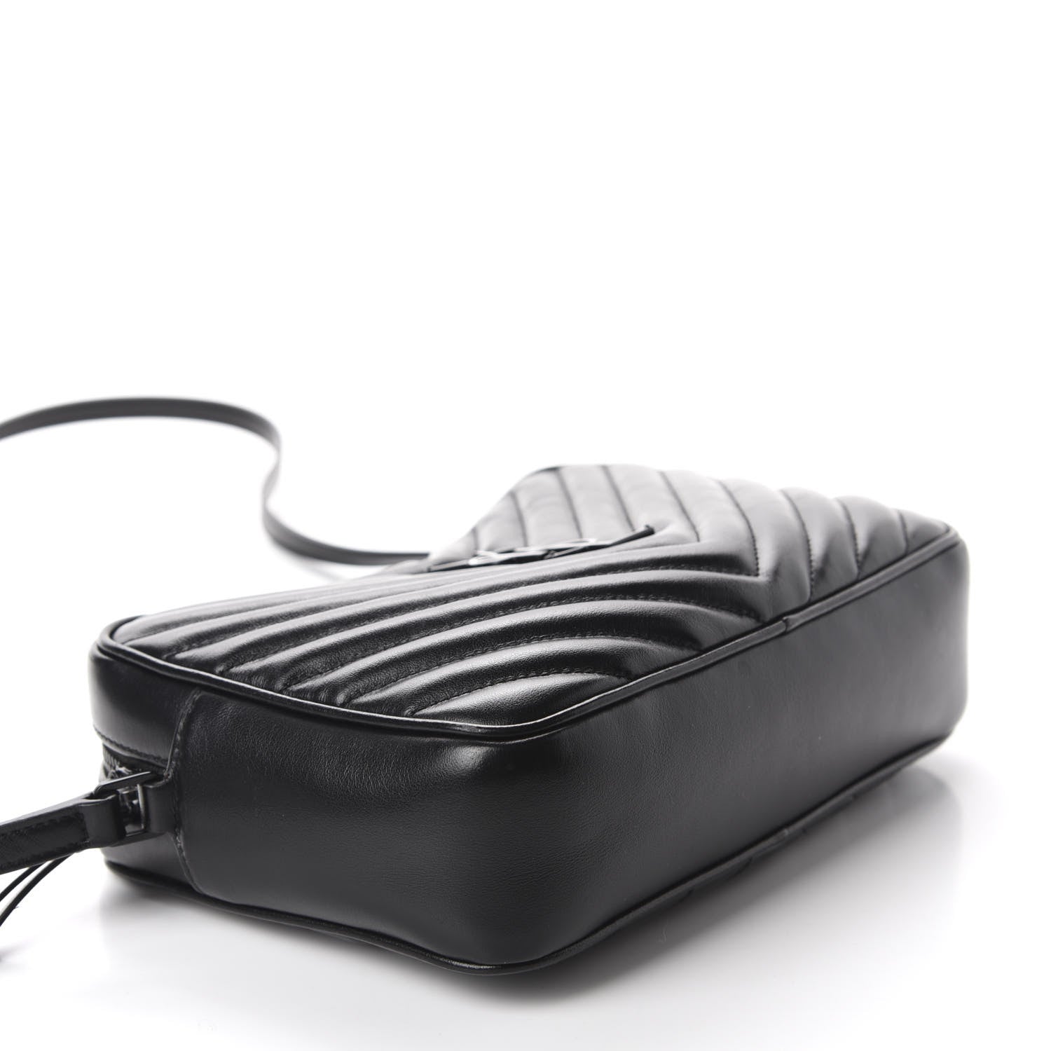 Saint Laurent Calfskin Matelasse Monogram Lou Camera Bag Black 4 of 11