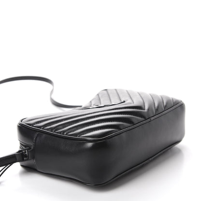 Saint Laurent Calfskin Matelasse Monogram Lou Camera Bag Black 4 of 11